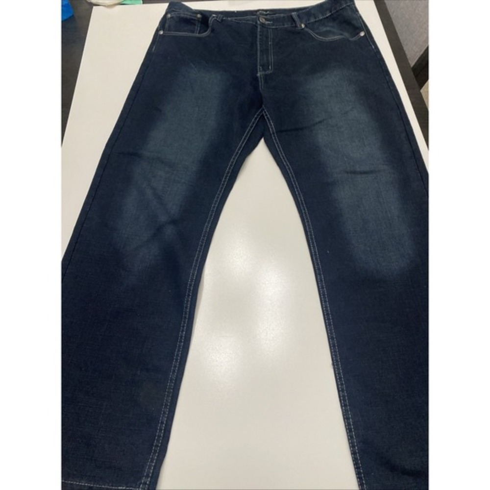 Leone Authentic Men's Blue Jeans Embroidered Pockets 40x32   ‎            801
